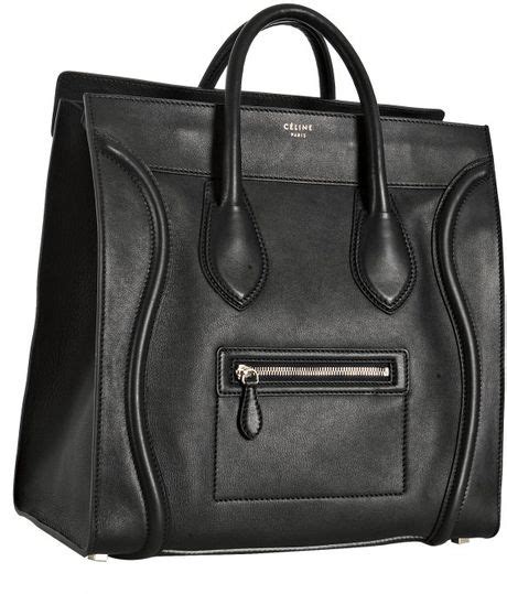 celine black leather medium shopper tote|authentic Celine tote bags.